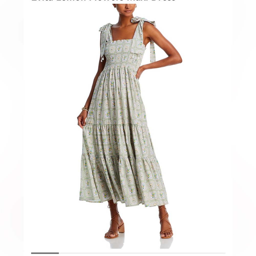 Green Sleeveless Smocked Maxi Dress